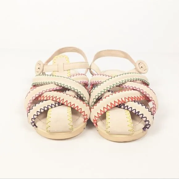 Farm Rio Multi-Color Synthetic Zig Zag Sandal Size 7.5