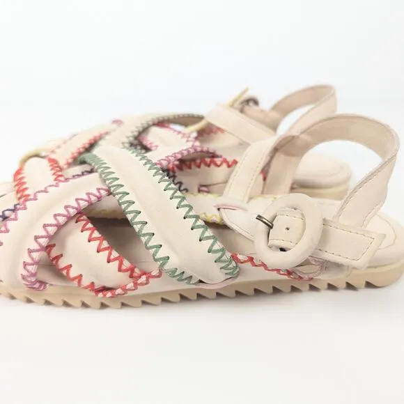 Farm Rio Multi-Color Synthetic Zig Zag Sandal Size 7.5