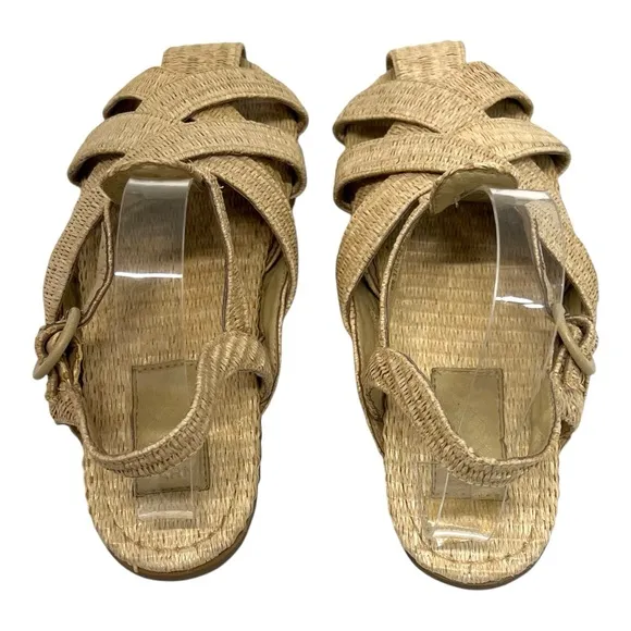 Farm Rio Raffia Zigzag Fisherman Slingback Sandals Women’s 39.5