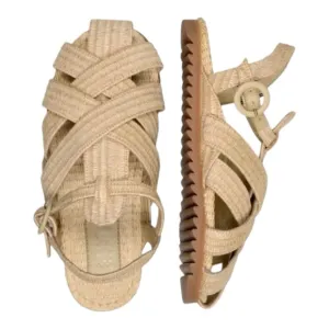 Farm Rio Raffia Zigzag Fisherman Slingback Sandals Women’s 39.5