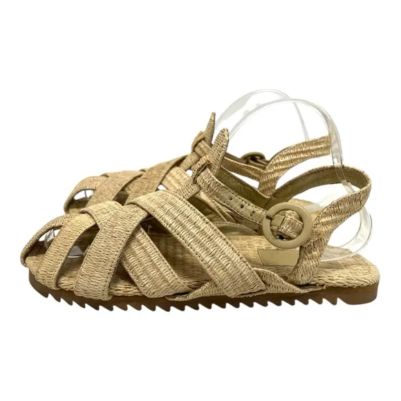 Farm Rio Raffia Zigzag Fisherman Slingback Sandals Women’s 39.5