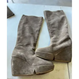 Faryl Robin Anthropologie Wedge‎ Platform Boots Suede 11M