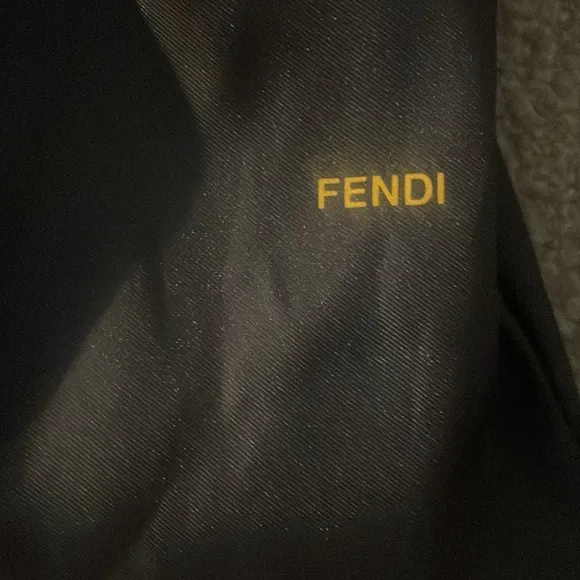 FENDI Black Patent Leather Ankle Strap Wedge Sandals With Gold FENDI Logo