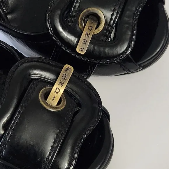 Fendi Black Patent Leather Women's Shoes