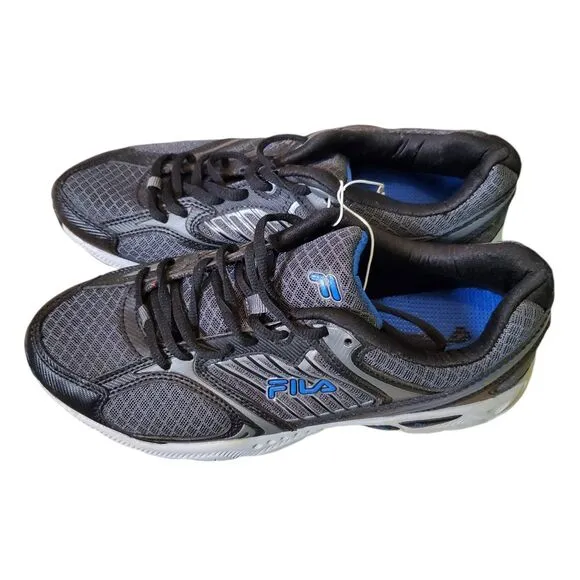 FILA Interstellar 2 Men's Running Sneakers Low Top Sneakers Shoes Black Sz 9 NEW