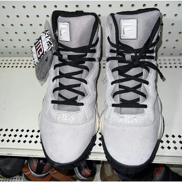 FILA MB Mens Suede Basketball Shoes Size 11 Gray Black White Jamal Mashburn
