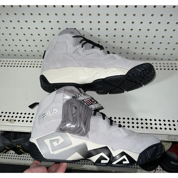 FILA MB Mens Suede Basketball Shoes Size 11 Gray Black White Jamal Mashburn