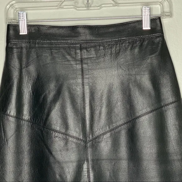 Fiocchi italian brand Genuine Black Leather Skirt