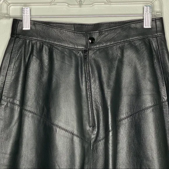 Fiocchi italian brand Genuine Black Leather Skirt