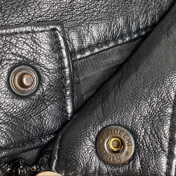 Fiocchi italian brand Genuine Black Leather Skirt