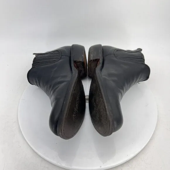 Fiorentini Baker Women Size EU 37.5 US 7.5 Black Leather Chelsea Ankle Boot
