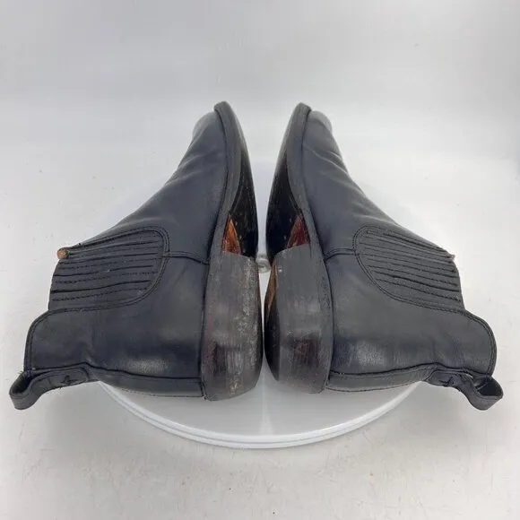Fiorentini Baker Women Size EU 37.5 US 7.5 Black Leather Chelsea Ankle Boot