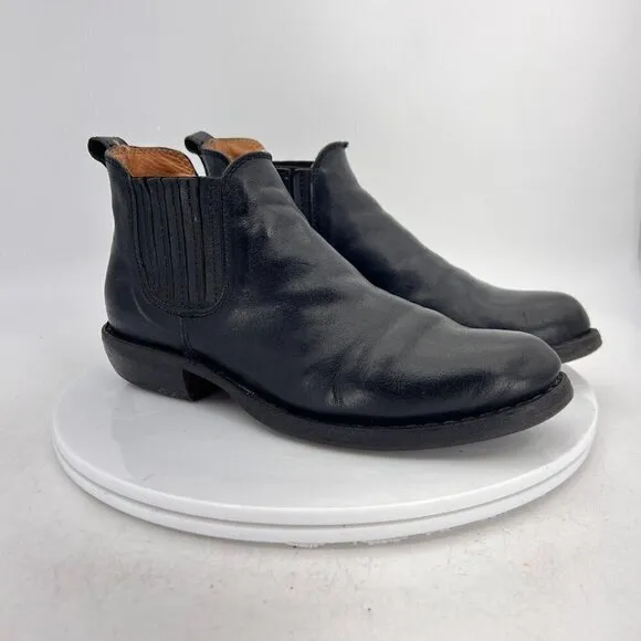 Fiorentini Baker Women Size EU 37.5 US 7.5 Black Leather Chelsea Ankle Boot