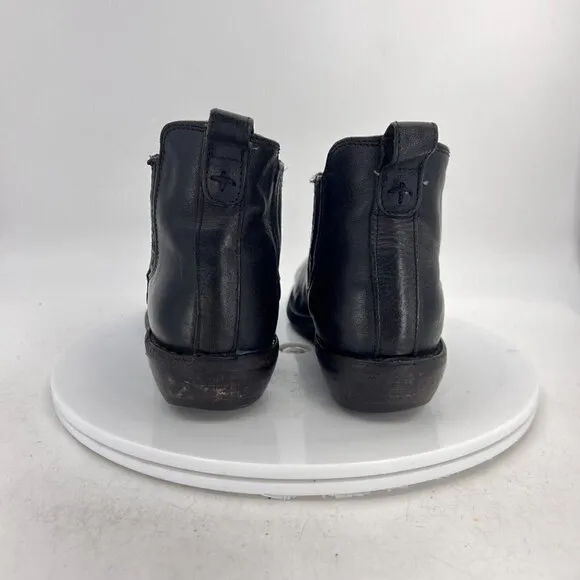 Fiorentini Baker Women Size EU 37.5 US 7.5 Black Leather Chelsea Ankle Boot