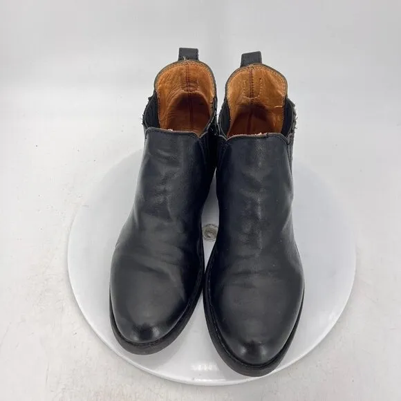 Fiorentini Baker Women Size EU 37.5 US 7.5 Black Leather Chelsea Ankle Boot