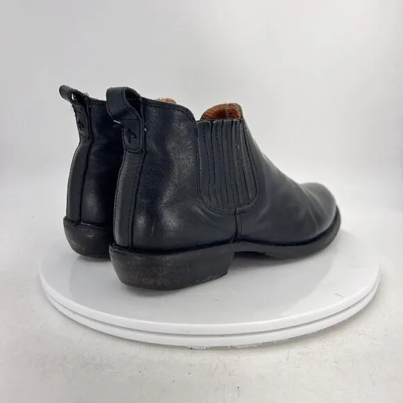 Fiorentini Baker Women Size EU 37.5 US 7.5 Black Leather Chelsea Ankle Boot