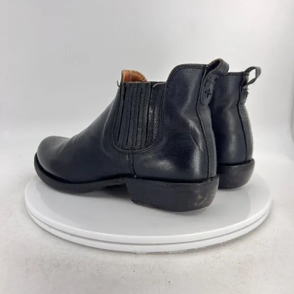 Fiorentini Baker Women Size EU 37.5 US 7.5 Black Leather Chelsea Ankle Boot