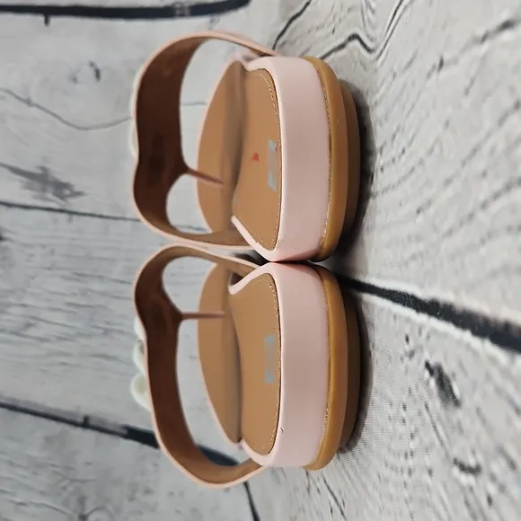 FitFlop Gracie Women's Pink/White Rubber Chain Leather Toe Post  Sandals Size 10