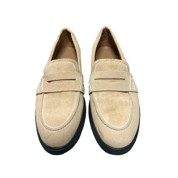 FLATTERED Sara Suede Beige Shoes MSRP $275 US Size 8.5, Euro size 39