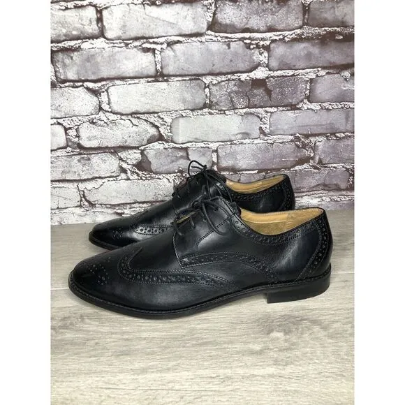 Florsheim Black Leather Wingtip Lace Up Dress Shoes Men Sz 12D US/45EU