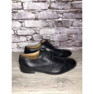 Florsheim Black Leather Wingtip Lace Up Dress Shoes Men Sz 12D US/45EU