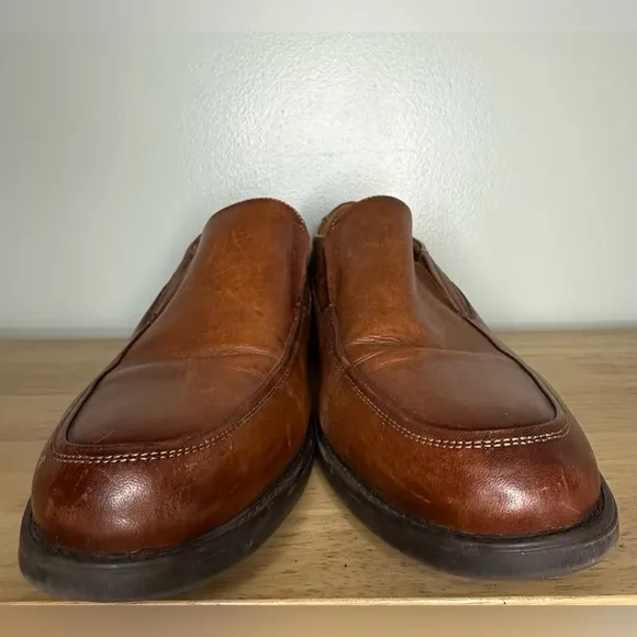 Florsheim Brown Leather Midtown Moc Toe Slip Ons Dress Shoes Men’s 11 Comfortech