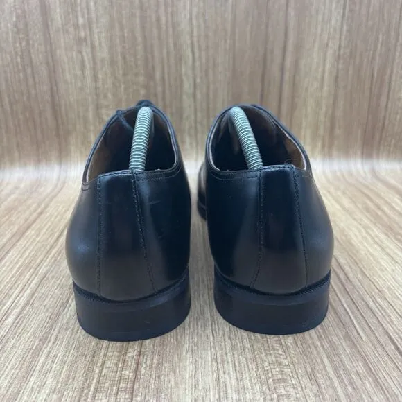 Florsheim Carino Cap Toes Black Leather Memory Foam Dress Shoes Men’s Size 10 D