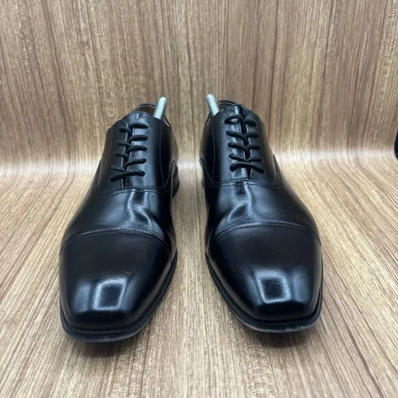 Florsheim Carino Cap Toes Black Leather Memory Foam Dress Shoes Men’s Size 10 D