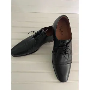 Florsheim Mens Jackson Black Leather Cap Toe Lace-Up Oxford Dress Shoes Size 12D