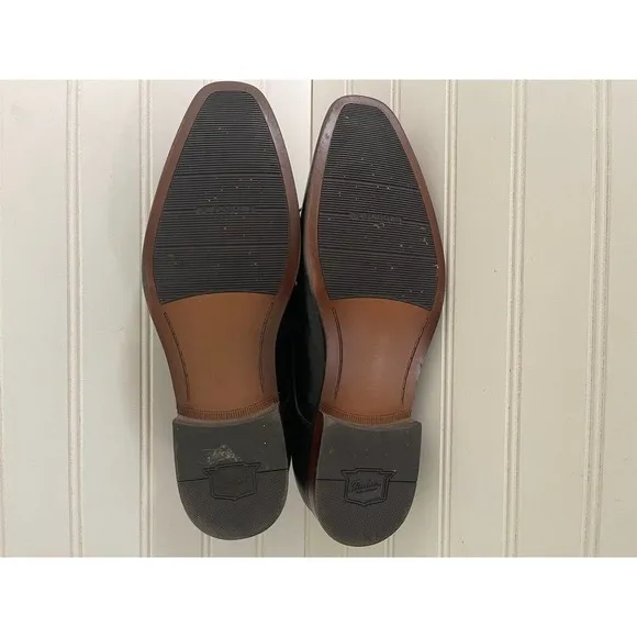 Florsheim Mens Jackson Black Leather Cap Toe Lace-Up Oxford Dress Shoes Size 12D