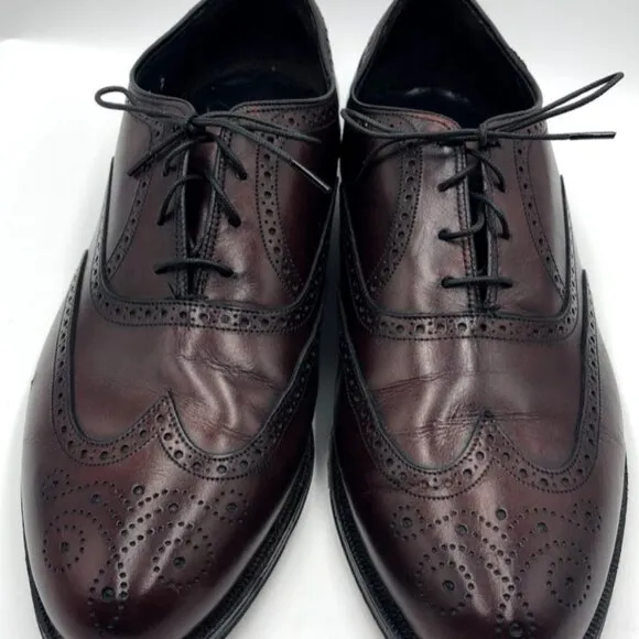 Florsheim Men's Leather Cordovan Burgundy Wing Tip