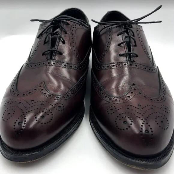Florsheim Men's Leather Cordovan Burgundy Wing Tip