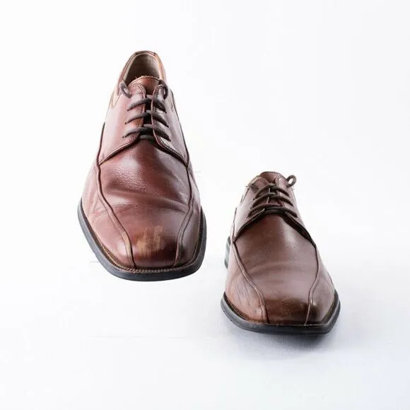 Florsheim Mens Brown Leather Oxford Dress Shoes Sz