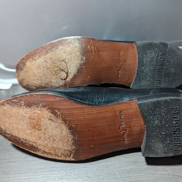 Florsheim Shoes Mens Size 8.5 Loafers Black Leather Tassel Slip Ons Casual Dress