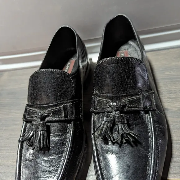 Florsheim Shoes Mens Size 8.5 Loafers Black Leather Tassel Slip Ons Casual Dress