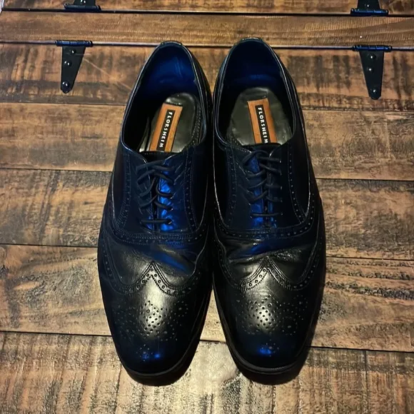 Florsheim Wing Tip Oxford Shoes Black Size 11.5 D