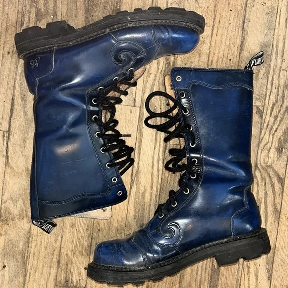 Fluevog blue boots (Zach’s?) M8/W10
