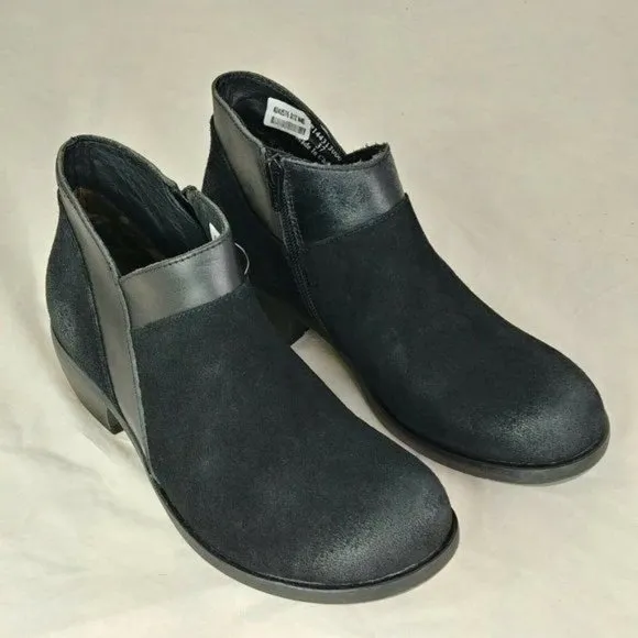 Fly London Black Suede Meba Ankle Boot Size 37
