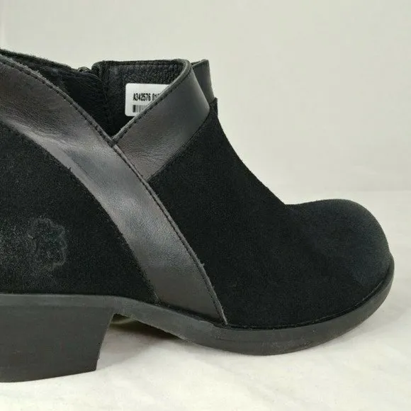 Fly London Black Suede Meba Ankle Boot Size 37
