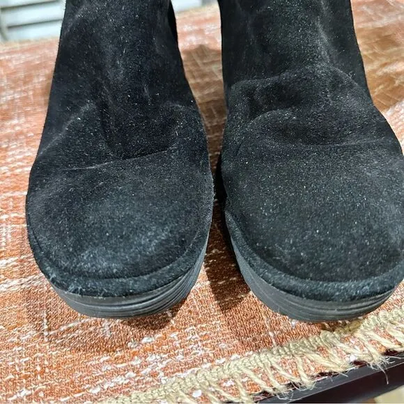 FLY London Suede Ruched Ankle Boots with Tie Detail Yebi Diesel