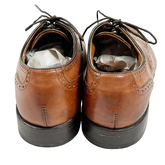 FOOTJOY Classics Mens Casual Dress Shoes Brown Leather Lace Up Cap Toe Oxford 9C