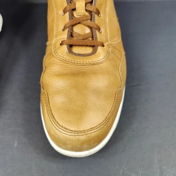 FootJoy FJ Brown Spikeless Leather Golf Sneakers Shoes Model 54514 Mens Size 10W