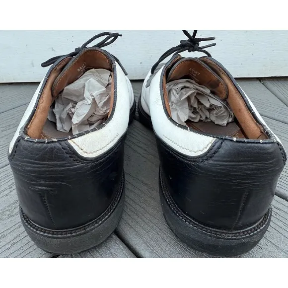 FootJoy FJ ICON‎ Golf Shoes Mens 12M Black/White Athletic Full-Grain Leather