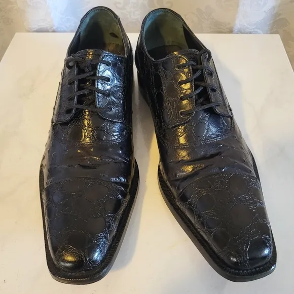 Fortune From Liberty Men's Genuine Leather, Oxford Dress Shoes, 9.5, Black