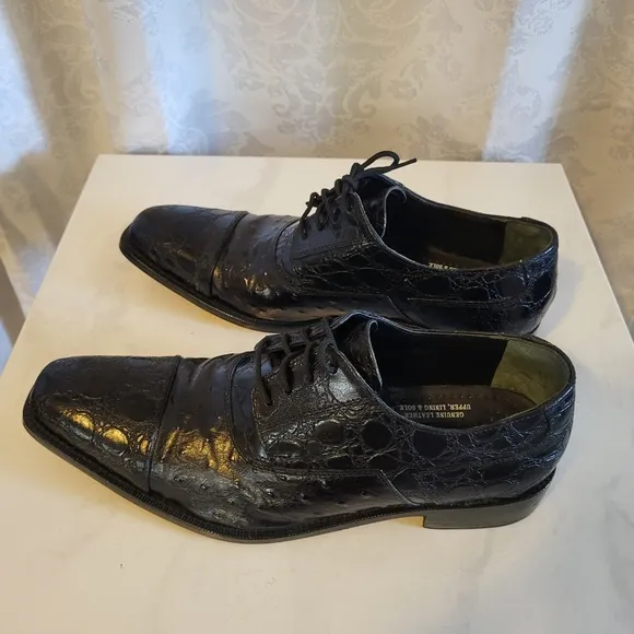 Fortune From Liberty Men's Genuine Leather, Oxford Dress Shoes, 9.5, Black