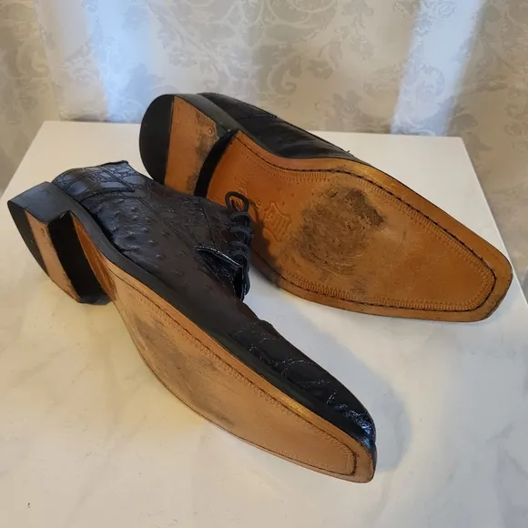 Fortune From Liberty Men's Genuine Leather, Oxford Dress Shoes, 9.5, Black
