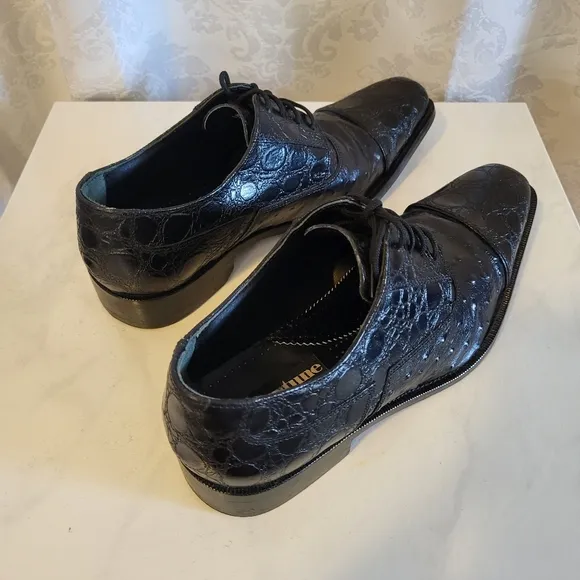 Fortune From Liberty Men's Genuine Leather, Oxford Dress Shoes, 9.5, Black
