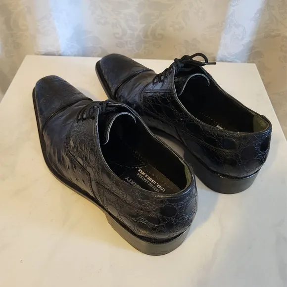 Fortune From Liberty Men's Genuine Leather, Oxford Dress Shoes, 9.5, Black