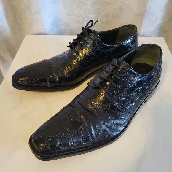 Fortune From Liberty Men's Genuine Leather, Oxford Dress Shoes, 9.5, Black