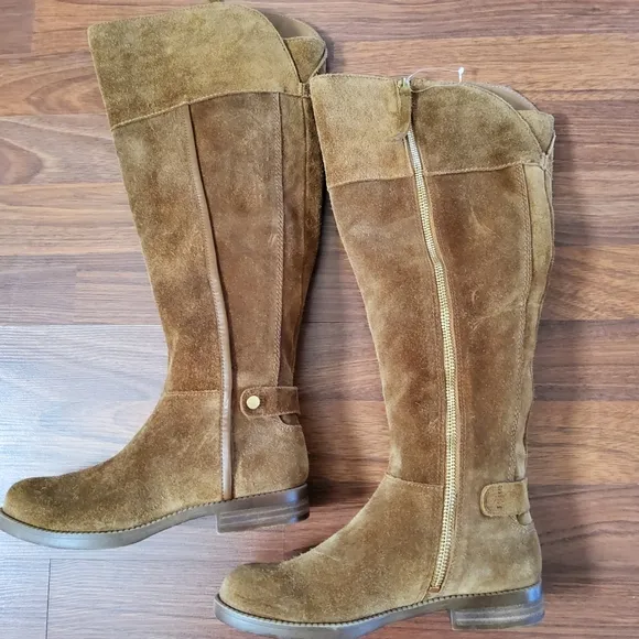 Franco Sarto Girls Suede Leather Riding Boots 4.5